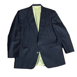 Vintage Shetland Wool Navy Sport Coat – Men’s Classic Blazer